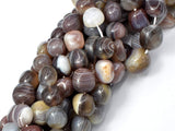 Botswana Agate, 10x14mm Nugget Beads, 15.5 Inch-Gems: Nugget,Chips,Drop-BeadDirect
