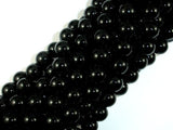 Jet Gemstone, 10mm Round Beads-BeadDirect