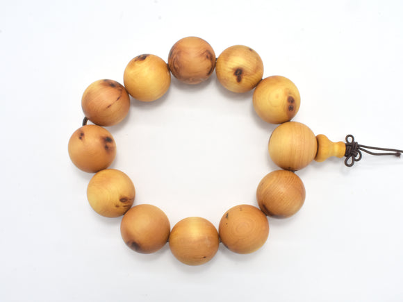Cedar Wood Beads, Thuja Sutchuenensis, 20mm Round Beads-Wood-BeadDirect