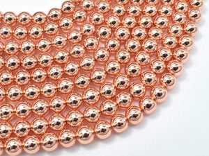 Hematite Beads-Rose Gold, 8mm Round-Gems: Round & Faceted-BeadDirect