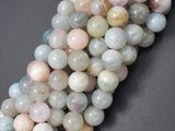 Beryl Beads, Morganite, Aquamarine, Heliodor, 10mm Round-Gems: Round & Faceted-BeadDirect