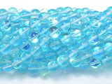 Mystic Aura Quartz-Aqua Blue, 6mm (6.5mm) Round-Gems: Round & Faceted-BeadDirect