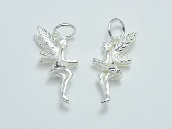1pc 925 Sterling Silver Charms, Fairy Charms, 20x8mm-BeadDirect