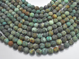 Matte African Turquoise, 10mm (10.5mm) Round-Gems: Round & Faceted-BeadDirect
