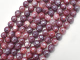 Mystic Coated Fire Agate- Red, 8mm Faceted-BeadDirect