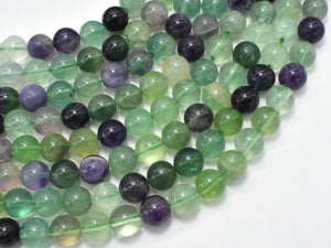 Fluorite, Rainbow Fluorite, 8mm, Round-BeadDirect