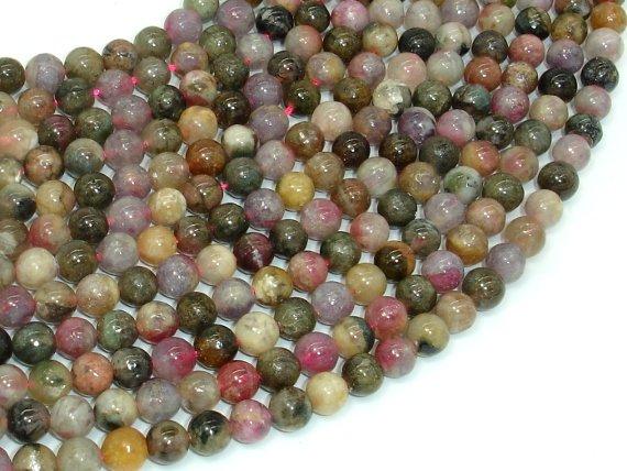 Tourmaline Beads, 6mm Round Beads-Gems: Round & Faceted-BeadDirect