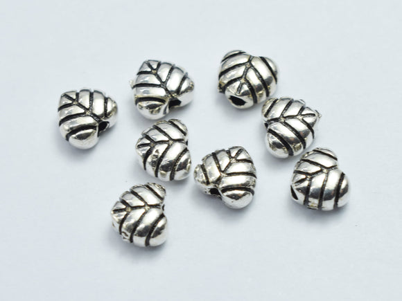 6pcs 925 Sterling Silver Beads-Antique Silver 5x4.3mm Heart-BeadDirect