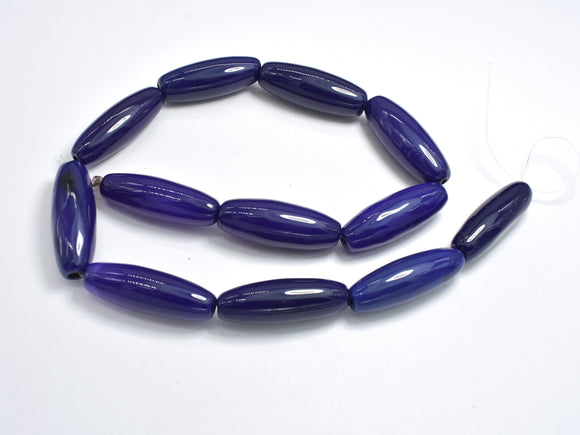 Agate Beads, 10x30mm Rice Beads-BeadDirect