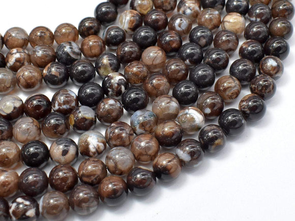 Brown Fire Agate, 8mm Round Beads, 15 Inch-Gems: Round & Faceted-BeadDirect