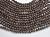 Brown Snowflake Obsidian Beads, Round, 6mm (6.5 mm)-BeadDirect