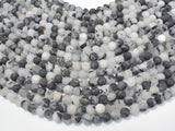 Matte Black Rutilated Quartz Beads, 6mm (6.5mm) Round-Gems: Round & Faceted-BeadDirect