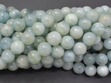 Aquamarine Beads, Round, 10mm-Gems: Round & Faceted-BeadDirect