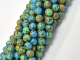 Turquoise Howlite-Blue & Green, 8mm Round Beads-Gems: Round & Faceted-BeadDirect