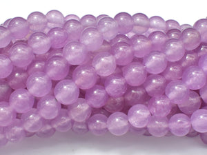 Jade Beads, Mauve, 8mm Round Beads-Gems: Round & Faceted-BeadDirect