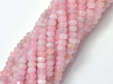 Madagascar Rose Quartz Beads, 4x6mm (3.5x5.5mm) Faceted Rondelle-Gems:Assorted Shape-BeadDirect
