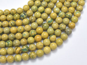 Green Muscovite 8mm Round Beads, 15 Inch-BeadDirect