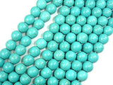 Howlite Turquoise Beads, Round, 10mm (9.8mm)-Gems: Round & Faceted-BeadDirect