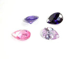 CZ beads, Faceted Pear 7x10 mm-Cubic Zirconia-BeadDirect