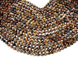 Red Tiger Eye, 8mm Star Cut Faceted Round-Gems: Round & Faceted-BeadDirect