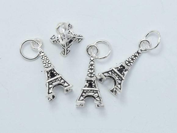 2pcs 925 Sterling Silver Charm, Eiffel Tower Charm-Metal Findings & Charms-BeadDirect