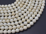 Ivory Jade Beads, 8mm (8.3mm)-Gems: Round & Faceted-BeadDirect