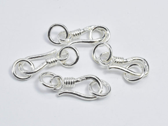 2pcs 925 Sterling Silver S Clasps, S Hook Clasp Connector, S Clasp, 14x7mm-Metal Findings & Charms-BeadDirect