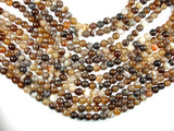 Banded Agate Beads, Brown, 8mm(8.4mm) Round-Agate: Round & Faceted-BeadDirect