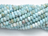 Dominican Larimar, Genuine Larimar, 4x(5-6)mm Faceted Rondelle-Gems:Assorted Shape-BeadDirect