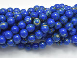 Shell Turquoise Howlite-Dark Blue, 8mm (8.5mm)-BeadDirect