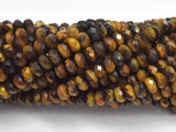Tiger Eye Beads, 4x6mm Faceted Rondelle-Gems:Assorted Shape-BeadDirect