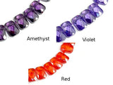 CZ beads, 6 x 9mm Top Drilled Faceted Rectangle-Cubic Zirconia-BeadDirect