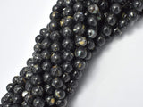 Shell Howlite-Black, 8mm (8.5mm)-Gems: Round & Faceted-BeadDirect