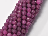 Ruby Beads, 3.8mm Micro Faceted Round-Gems: Round & Faceted-BeadDirect