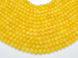 Jade - Yellow, 8mm, Round, 15 Inch-BeadDirect