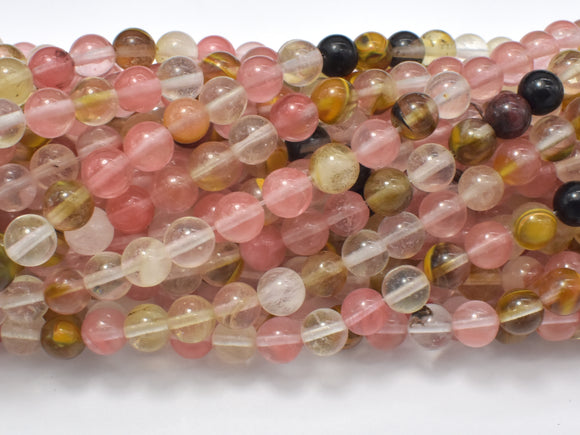 Fire Cherry Quartz Beads, Round, 4mm-Gems: Round & Faceted-BeadDirect