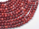 Red Fire Agate, 6mm Round Beads-Gems: Round & Faceted-BeadDirect