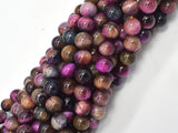 Tiger Eye - Fuchsia, 8mm, Round-BeadDirect