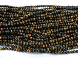 Blue / Yellow Tiger Eye, 4mm (4.3mm) Round Beads-Gems: Round & Faceted-BeadDirect