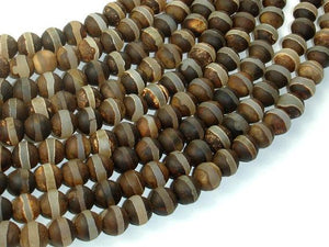 Matte Tibetan Agate Beads, 8mm Round Beads-Agate: Round & Faceted-BeadDirect