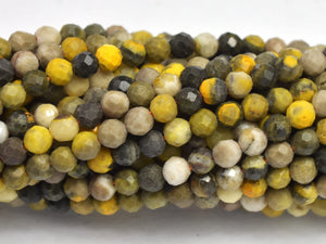 Bumblebee Jasper 3mm Micro Faceted Round-BeadDirect