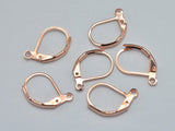 20pcs Leverback Earwires, Earing Hooks, Rose Gold Plated, 10x16mm, Hole 1.5mm-Metal Findings & Charms-BeadDirect