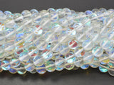 Mystic Aura Quartz-White, 8mm (8.5mm) Round Beads-Gems: Round & Faceted-BeadDirect