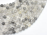 Gray Quartz Beads, Round, 6mm-BeadDirect