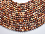 Fire Agate, Snake Skin Agate, 6mm Round, 14 Inch-BeadDirect