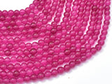 Jade Beads-Fuchsia, 6mm (6.3mm) Round Beads-Gems: Round & Faceted-BeadDirect