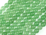 Jade Beads, Green, 8mm Round Beads-BeadDirect