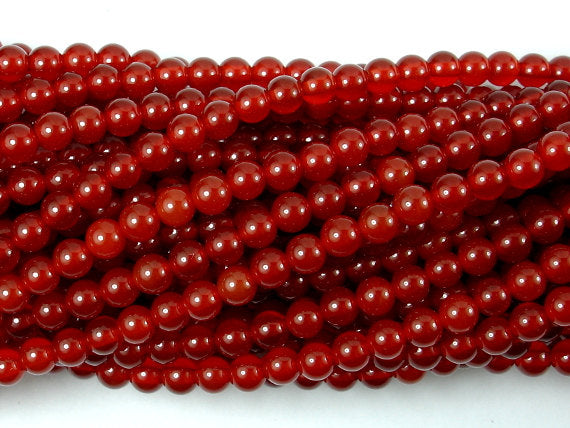Carnelian Beads, Round, 4mm-Gems: Round & Faceted-BeadDirect