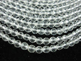 Clear Quartz Beads, 4mm (4.5mm) Faceted Round-Gems: Round & Faceted-BeadDirect