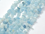 Aquamarine, 7-11mm Chips, 32 Inch-BeadDirect